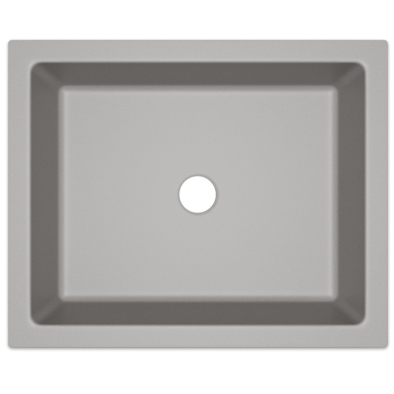 Lexicon Quartz Composite Rectangle Vanity Sink, Concrete