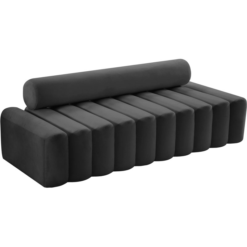 Erlond 83.5'' Velvet Sofa, Grey Velvet