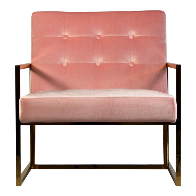 Velvet Armchair, Orange