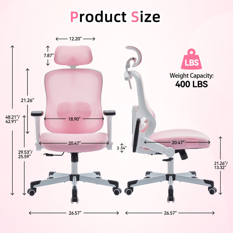 Chaise de bureau ergonomique inclinable 6d