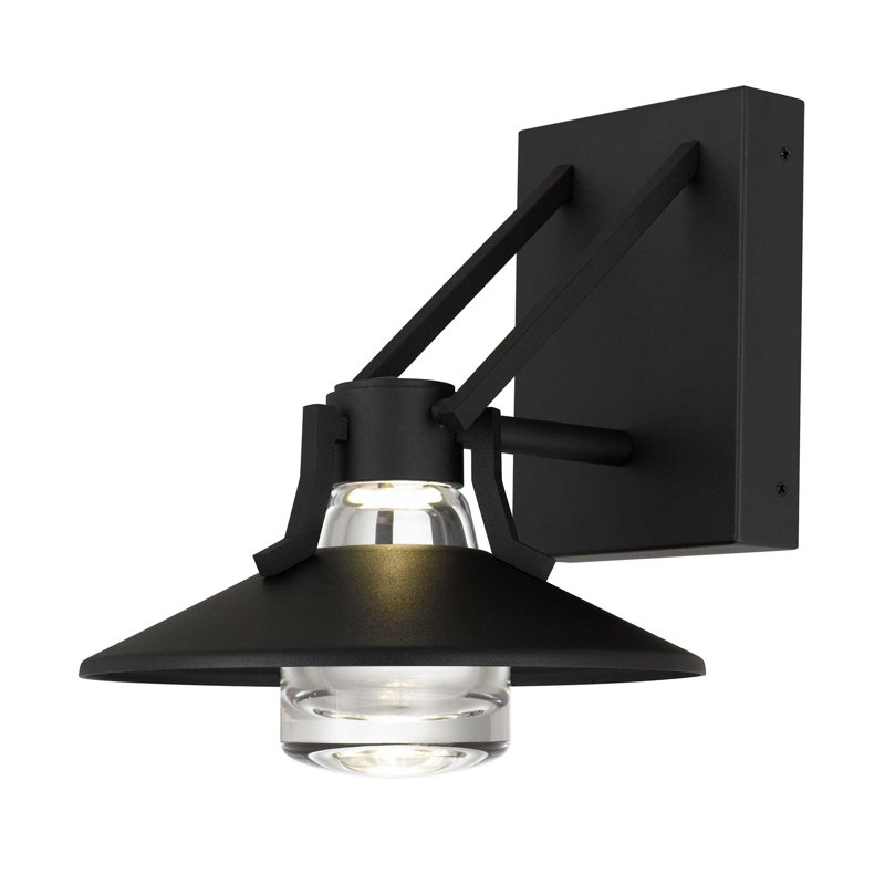 Radiant LED Wall Sconce with Artisan-Crafted Thick-Walled Clear Glass, 3-CCT Selectable, Dimmable, Wet Rated