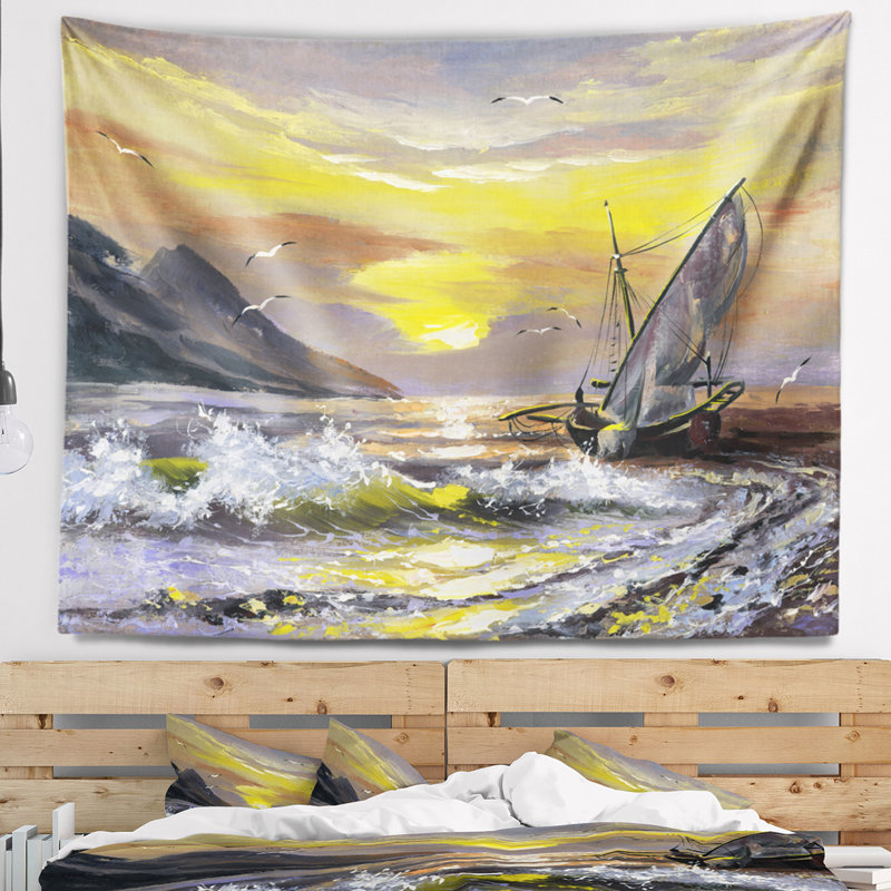 Rencontrez-vous bientôt tapisserie Seascape, H 50 po x l 60 po