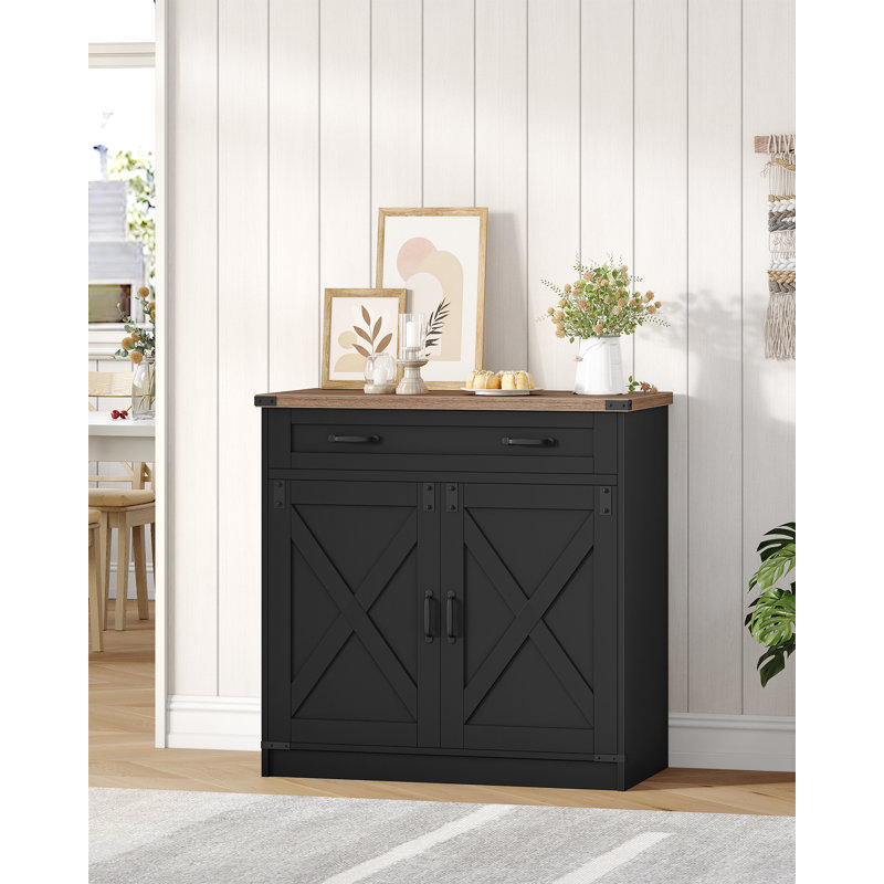 Sideboard, Kitchen Cabinets, Freestanding Kitchen Cupboard with Drawer, Adjustable Shelf, for Entryway, Living Room, Dining Room