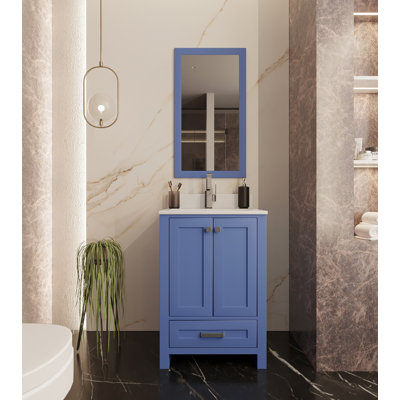 Ensemble de meuble-lavabo simple 23,6 "avec miroir Charen