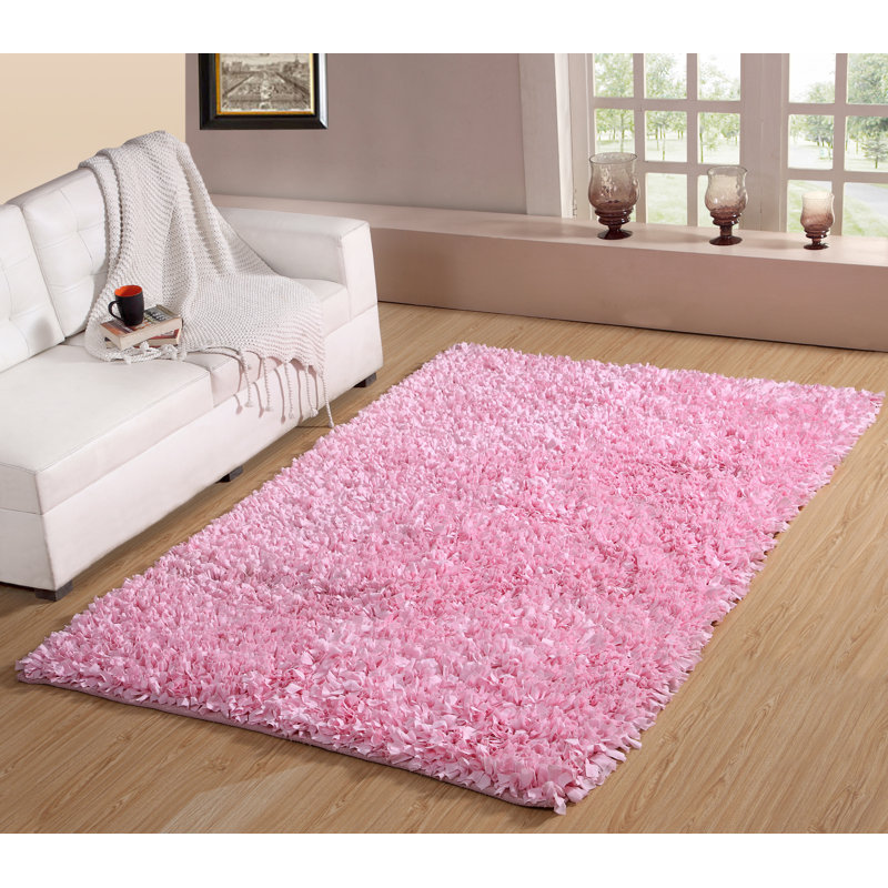 Rosebank Area Rug in Baby Pink, Rectangle 5' x 8'