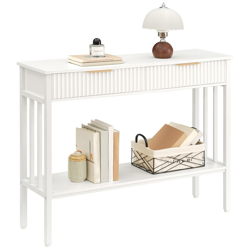 Olague 39.4" Console Table with Storage, White
