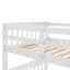Lit superposé d'escalier avec tiroir, rangement et barrière de sécurité pour chambre à coucher, dortoir, pour adultes