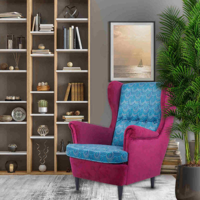 Calton Velvet Wingback Chair