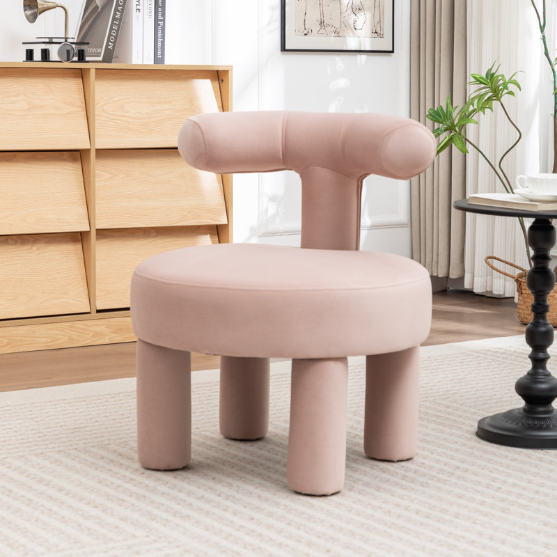 Fauteuil demi-tonneau en velours Bula, Pink