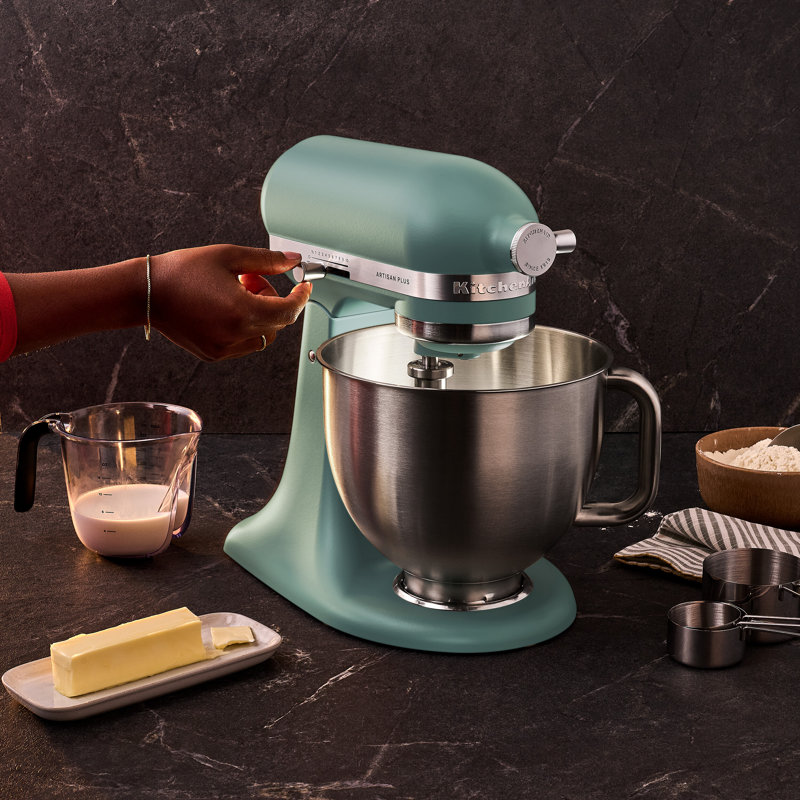 Artisan Plus 4.7L Tilt-Head Stand Mixer - Cast Iron Black, Mint Julep