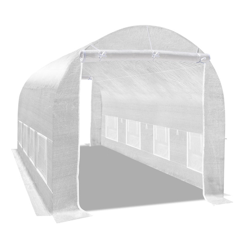 Greenhouse Replacement White Cover for 16'X7'X7' Walk in Frame , Support Arch Frame Climbing Plants/Flowers/Vegetables （Only Cover, Frame is not Included)