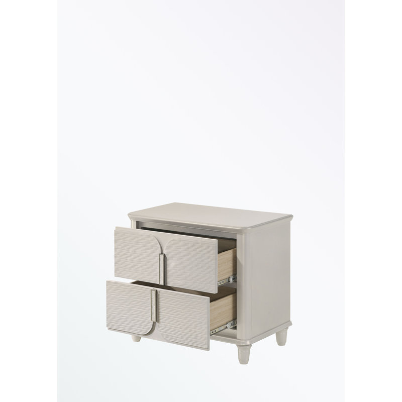 Table de chevet avec deux tiroirs