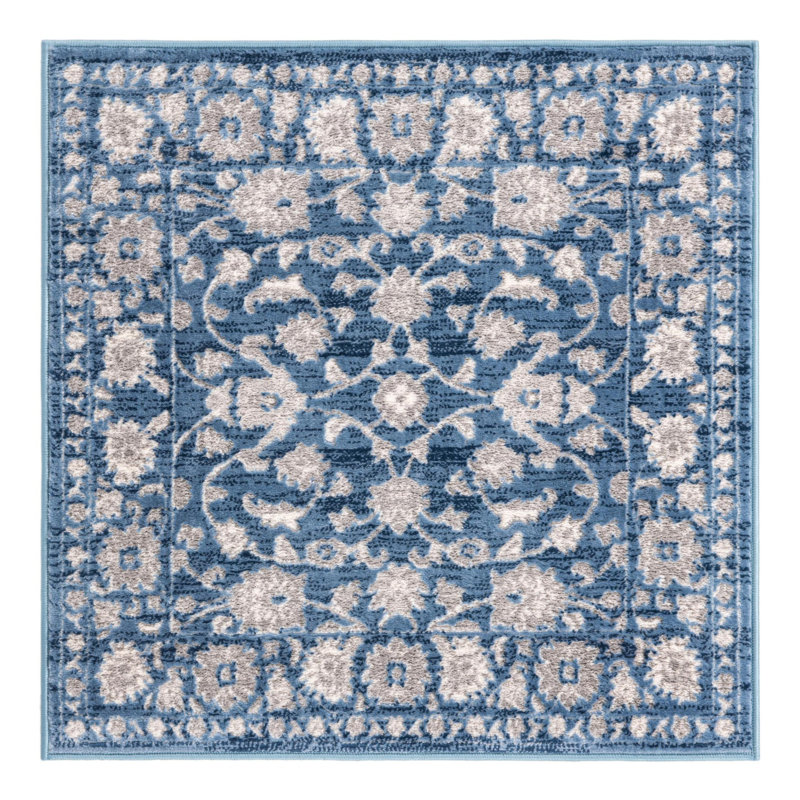 Myatt Blue Rug, Square 3'3"
