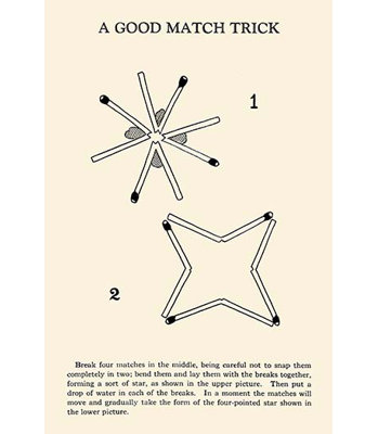 « a good match astuce » par harry houdini, impression