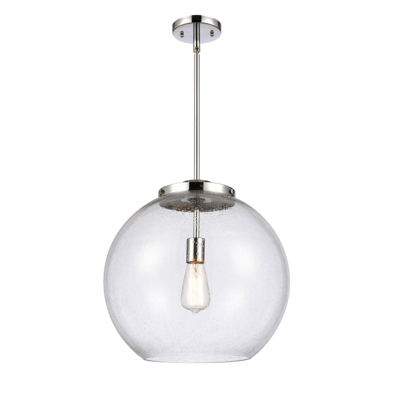Luminaire sphère suspendu à 1 lumière Ralph, Chrome poli