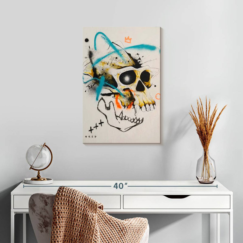Crâne humain urbain Kerner Scary Pop, H 24 po x l 16 po