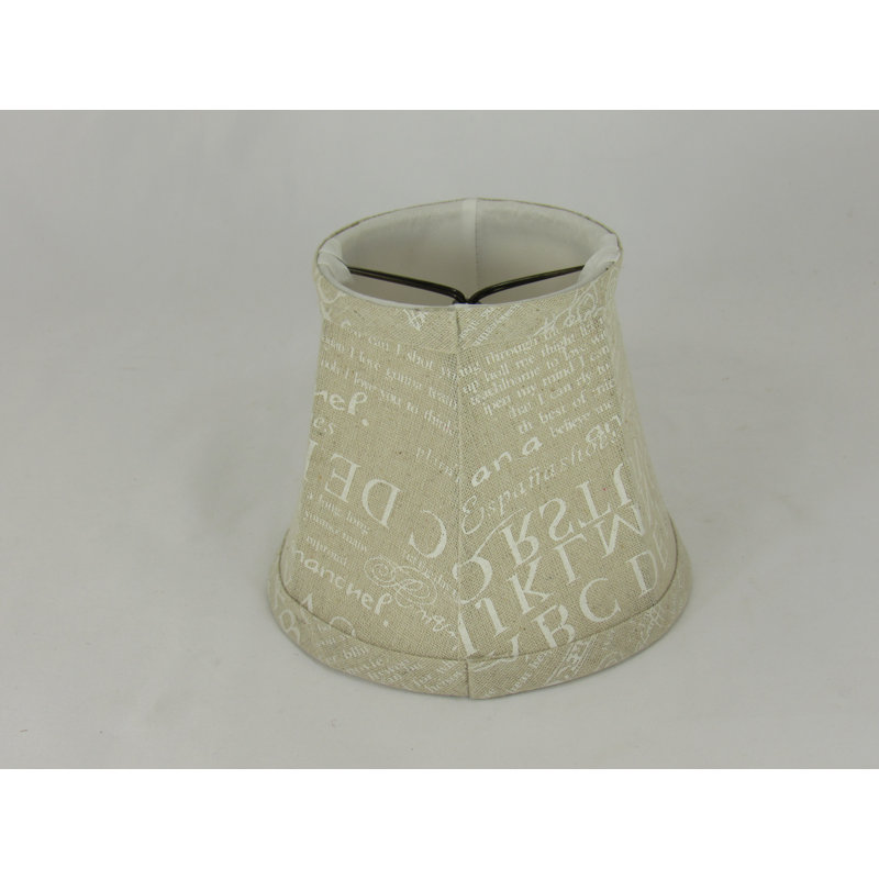 Abat-jour de candélabre en coton (à pince) H 5 po x l 6 po crème / blanc