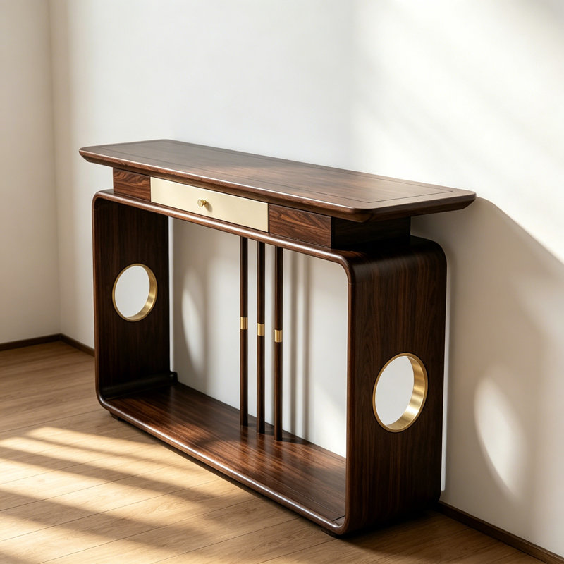 Nouvelle console de style chinois, H 34,6 po x l 59,1 po x P 15,7 po