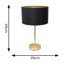 Dadiva Brushed Chrome Stem Table Lamp with Velvet Reni Shade-438168488-412353861-412353863