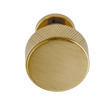 Modern Disc Crystal Knob in Unlacquered Polished Brass Door Knob w/ Mo –  Forge Hardware Studio