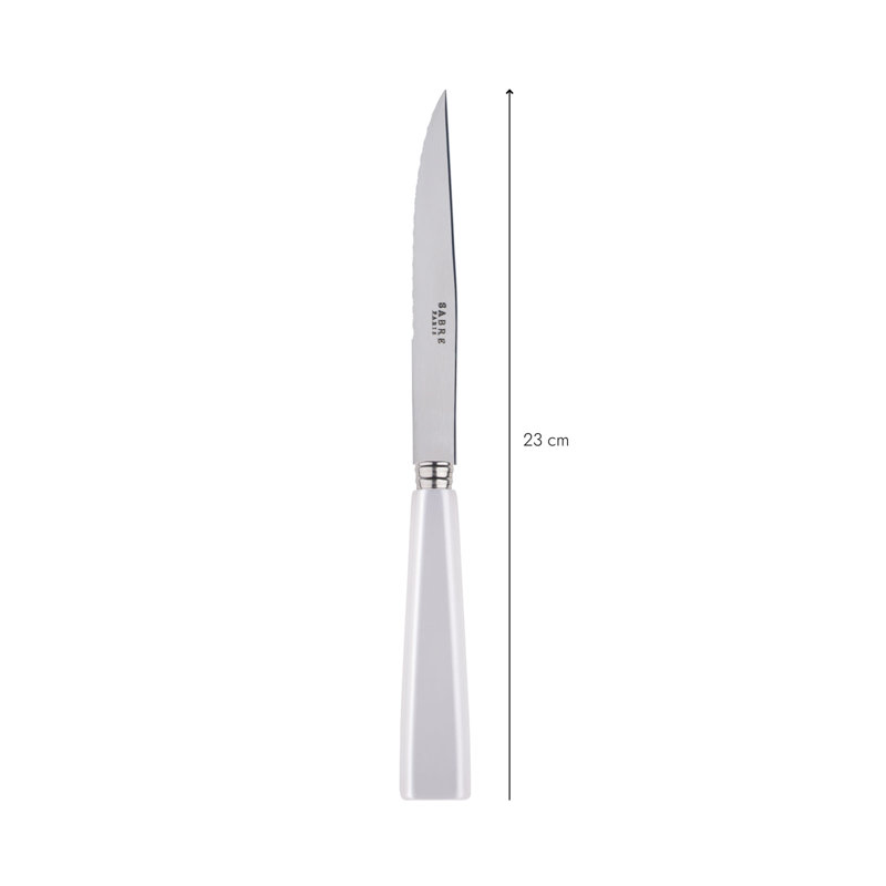 Icone 6 - Piece Stainless Steel Steak Knife Set, White