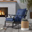 Chaise berçante d'extérieur en osier avec coussins rembourrés Outsunny-1212688362