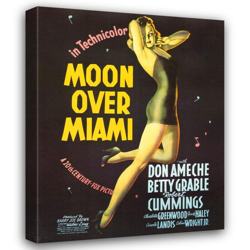 Lune sur Miami, H 24 po x l 19 po