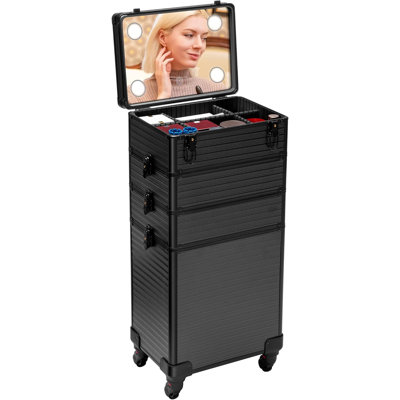 Mikali Metal 4 Compartment Makeup Organizer