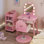 Ensemble de meuble-lavabo pour enfants avec tablette de rangement et jeu de salon de coiffure