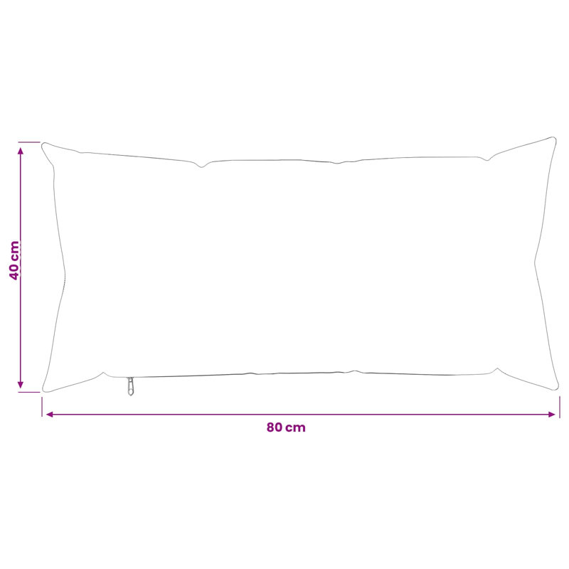 Cushion, Rectangle 40cm H x 80cm W, Anthracite