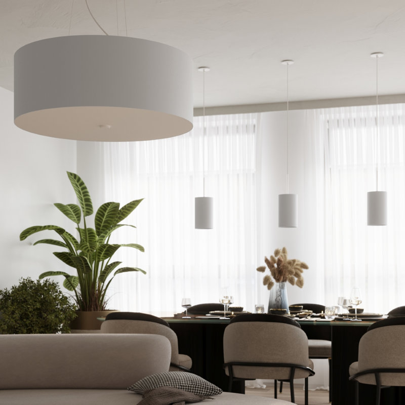 Daisy-Mai Semi Flush Mount, White