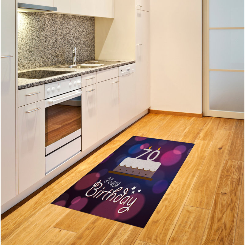 Tapis décoratif mauve à haute densité en fibre de polyester, Rectangle 2 pi 7 po x 5 pi