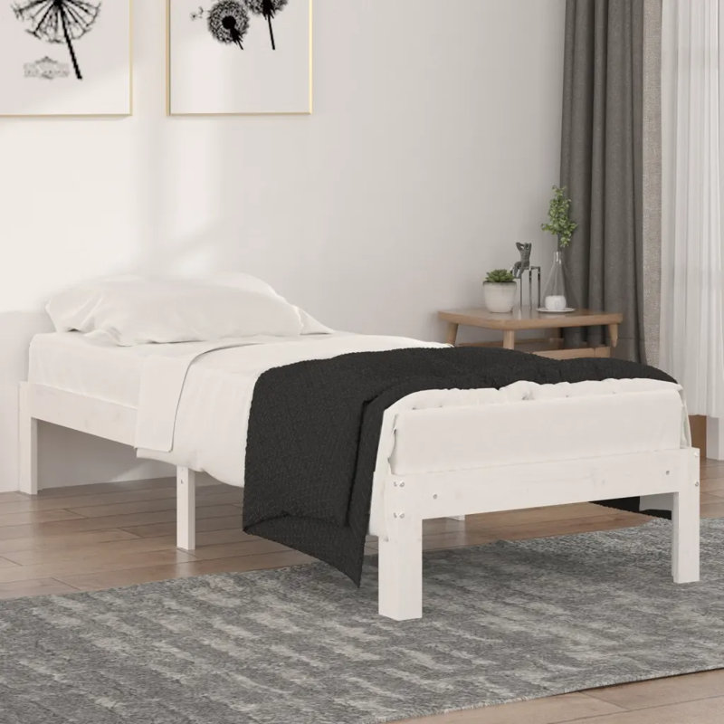 Jahvel Solid Wood Bed, Small Single (2'6), White