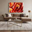 Aquarelle abstraite, art mural sur toile rouge 8-1292303972
