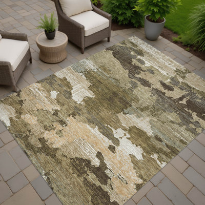 Tapis abstrait lavable à la machine intérieur / extérieur ACN2434