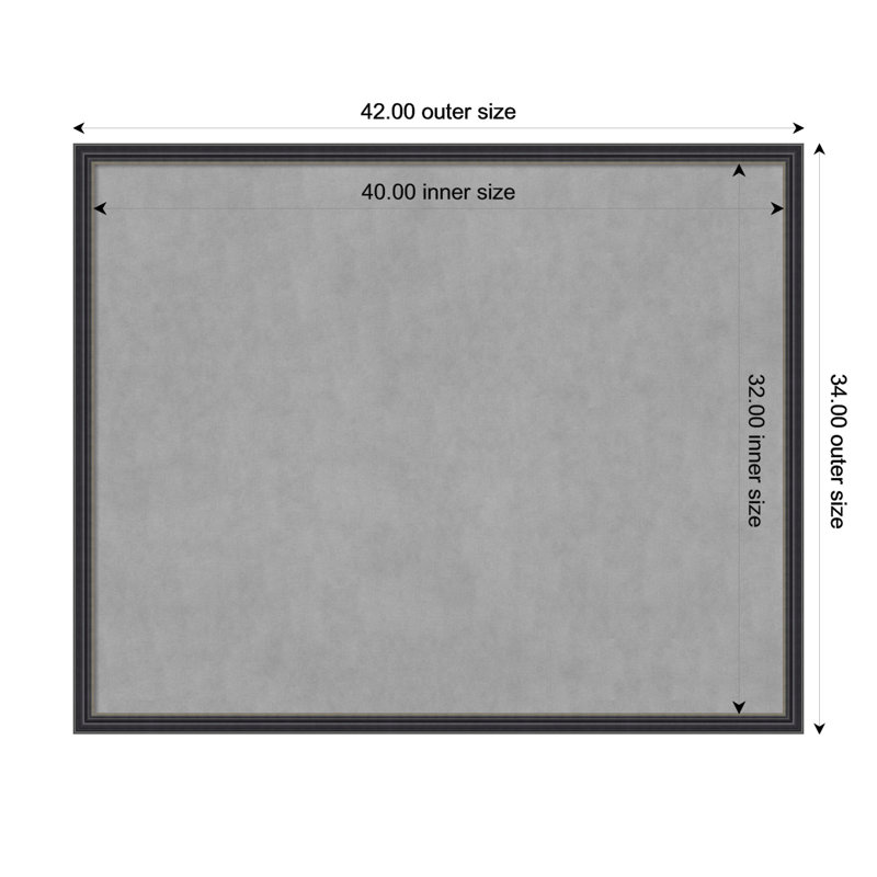 Tableau magnétique magnétique en métal, H 34 po x l 42 po