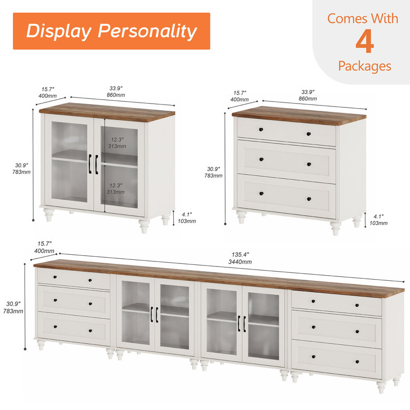 Commode 6 tiroirs Damius