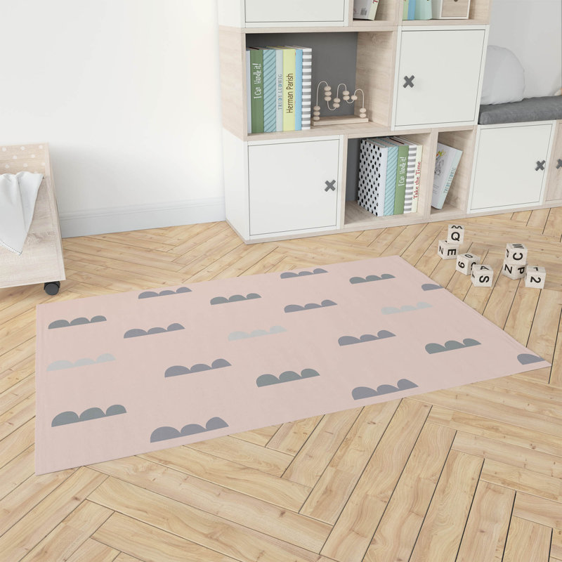 Dino Cloud  Kids Play Mat, Rectangle 5' x 7'