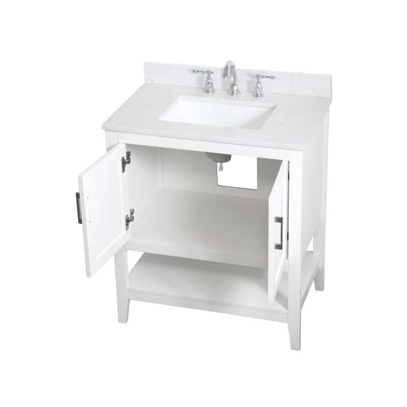 Ensemble de meuble-lavabo simple 30 po Scottsbluff, Blanc