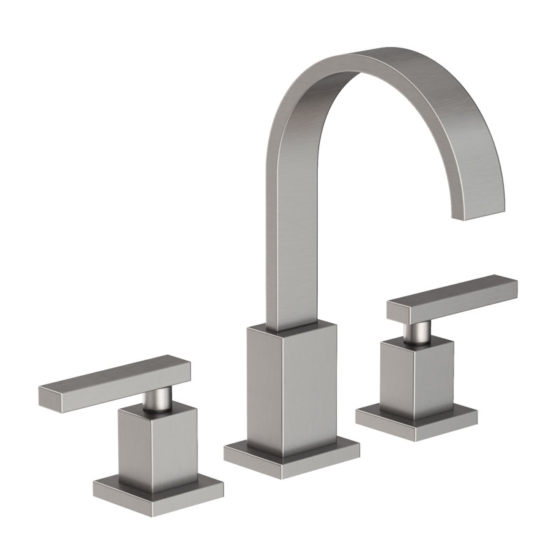 Secant Widespread Bathroom Faucet with Drain Assembly, Stainless Steel (PVD)