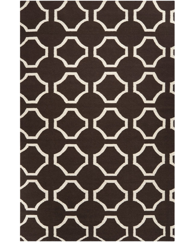 Irving Place Wool Geometric Indoor Rug, Rectangle 3'6" x 5'6"