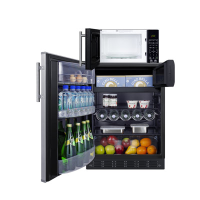 Summit Appliance 4.9 Cubic Feet Freestanding Mini Fridge with Freezer and Microwave