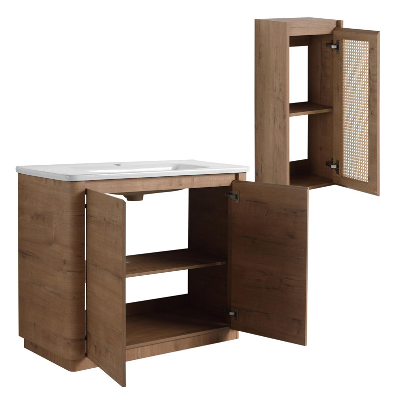 Meuble-lavabo simple 40 po avec lavabo et armoire d'appoint 40 po