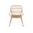 Accent Chairs For Backyard - Faux , 28.54in.d X 23.71in.w 32.73in.h, Brown, Iron Frame 2 Open Weave Frame, Brown