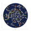 Sous-verres ronds en cuir bleu Ourganos-119015346