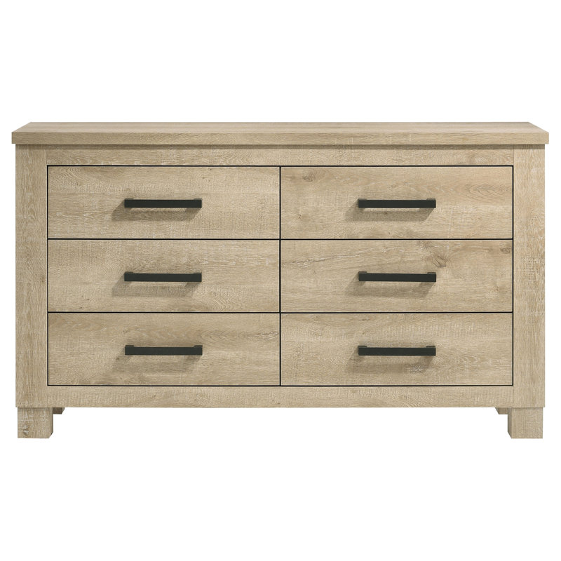 Sansome Weathered Oak 6-drawer Bedroom Dresser