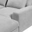 Canapé modulaire contemporain en chenille avec méridienne réversible et coussins élégants en forme de L pour le salon - revêtement gris-245371131