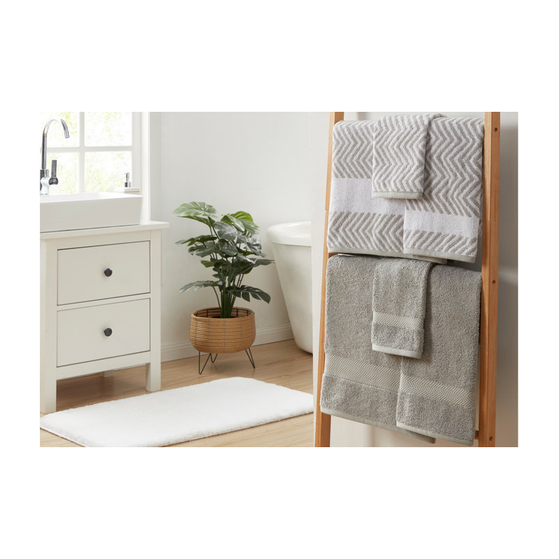 Ensemble de serviettes 6 pièces Kathy Ireland, Argent