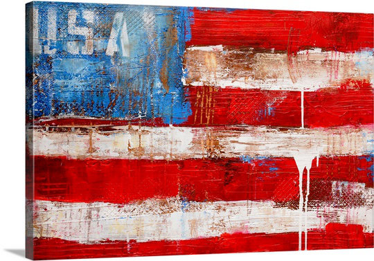 Bellay " USA " by Erin Ashley, 32" H x 48" W x 1.25" D
