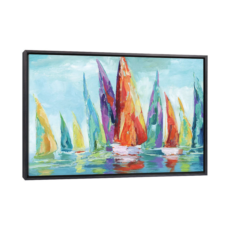 Reproduction d’art sur toile Fine Day Sailing I par Nan, Pas de tapis, H 40 po x l 60 po x 1,5 po